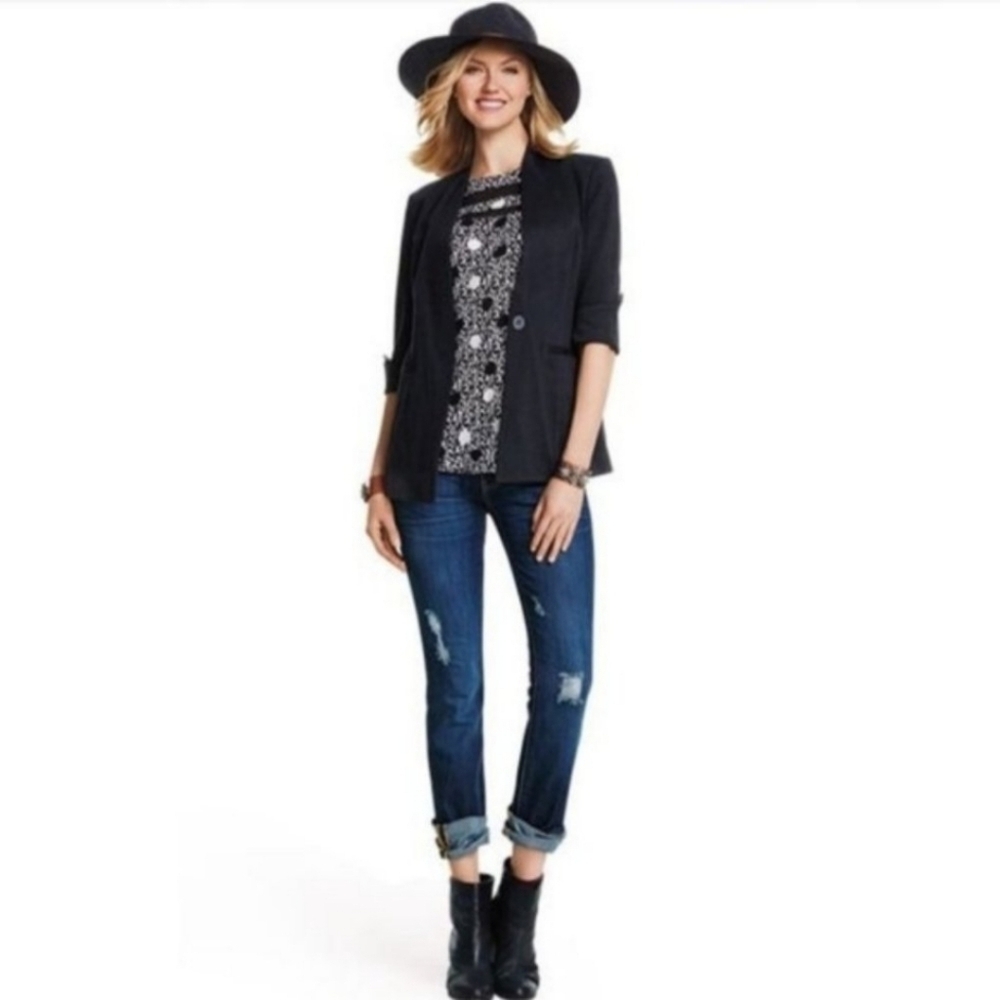 Cabi Turner single button black blazer sz 4